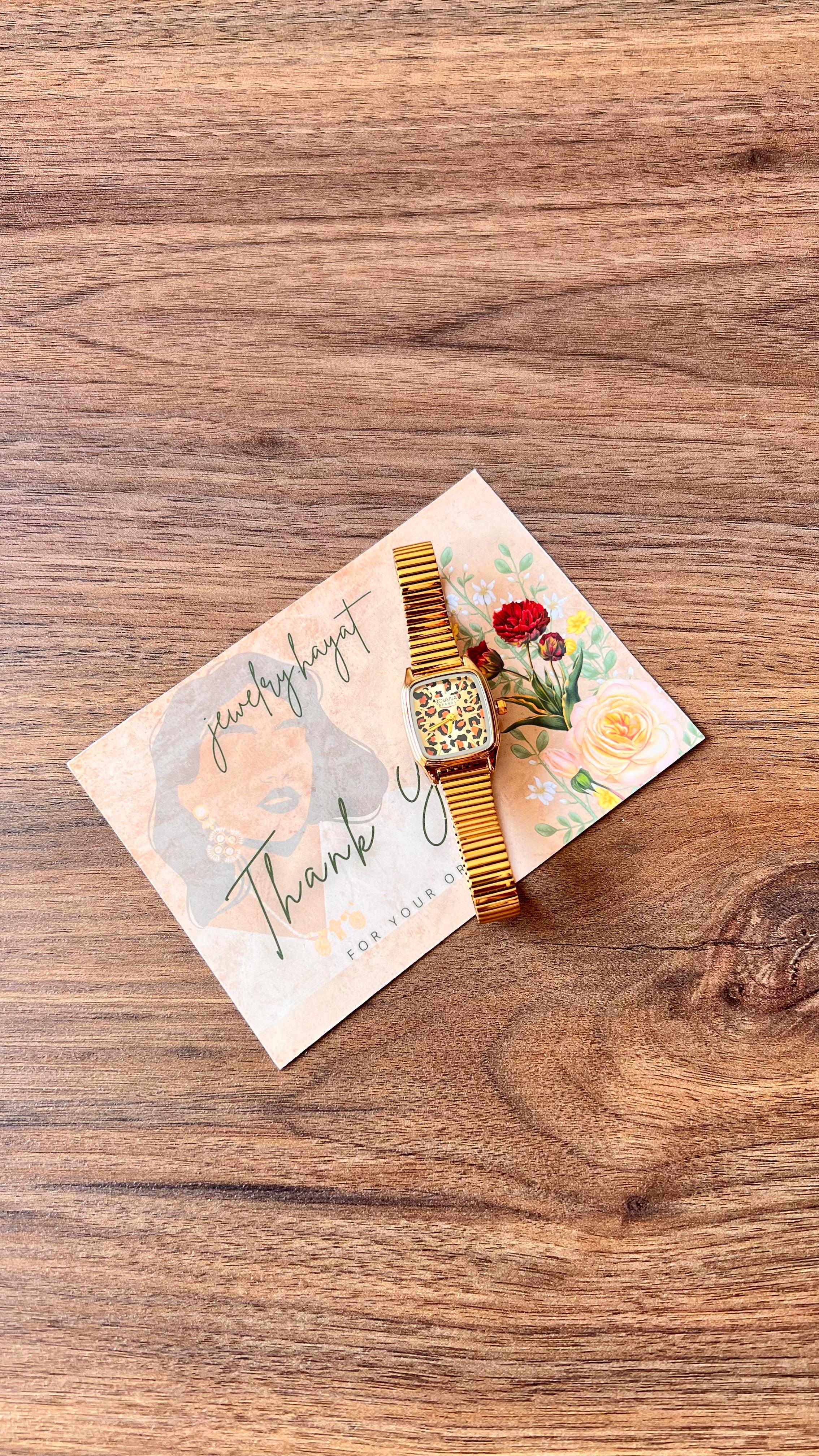 Vintage Golden Leopard Watch  Classic Chic Edition