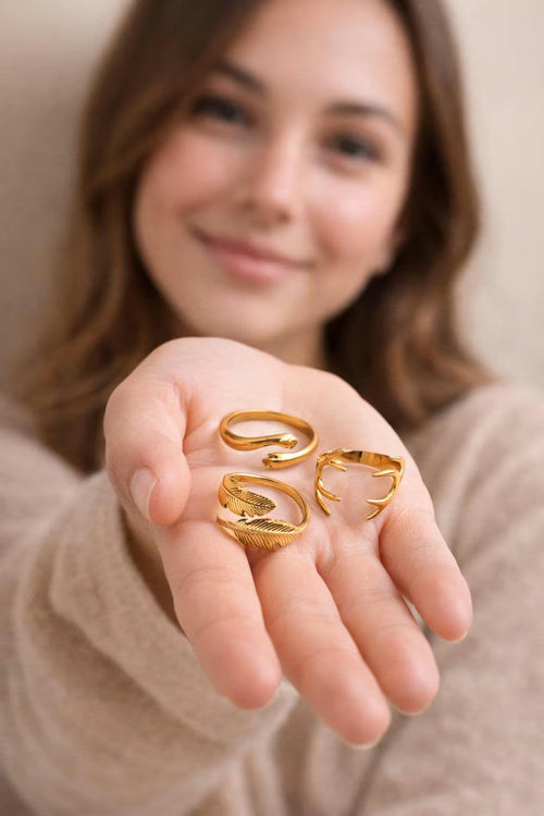 Bague Ajustable en Or Bague ouverte Style bohème Accessoires mains