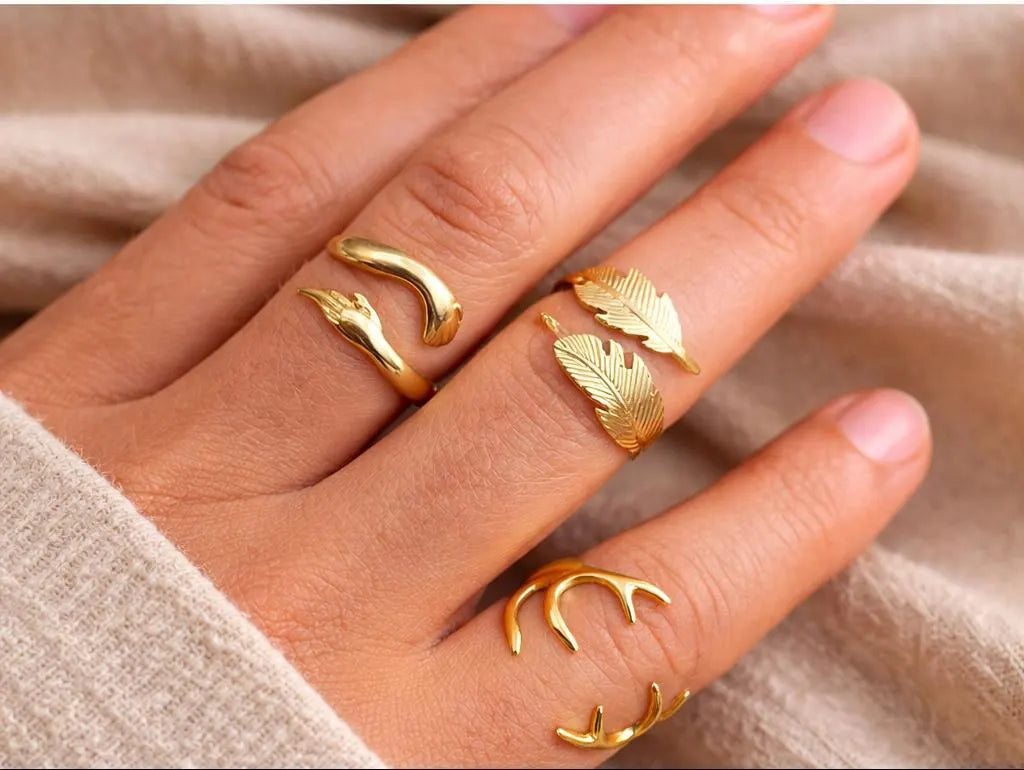 Bague Ajustable en Or Bague ouverte Style bohème Accessoires mains