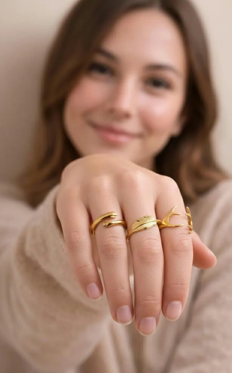 Bague Ajustable en Or Bague ouverte Style bohème Accessoires mains